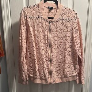 Torrid Pink Lace Bomber Jacket